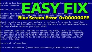How To Fix Blue Screen Stop Error 0x000000FE in Windows