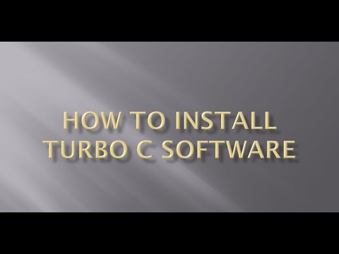How to install Turbo C software :  C  programming
