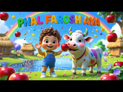 Phal Farosh Aya 🍎 | Counting Apples 1–10 | Coco Moo Cow Kids Poem