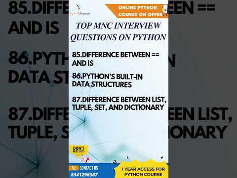 Top Python Interview Questions part-22 | XpertChamps Insights