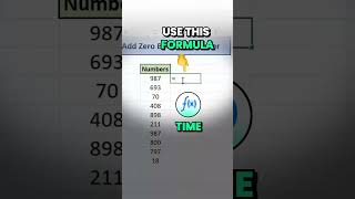 Quick Trick to Add Zeros Before Numbers! #ExcelHacks #ExcelProductivity