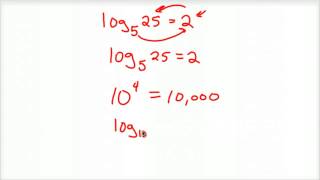 Change an Exponential to its logarithmic form