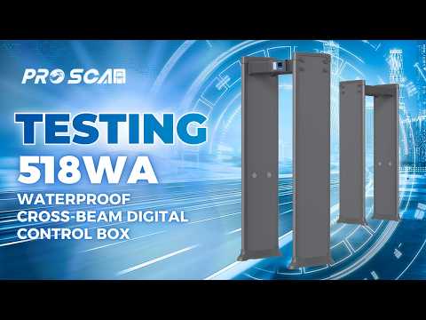 Walk-through metal detector 518WA | WaterProof Cross-beam Digital Control Box - ProScan Global