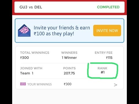 Dream 11 Fantasy cricket MI VS KXIP 51st Match May 11
