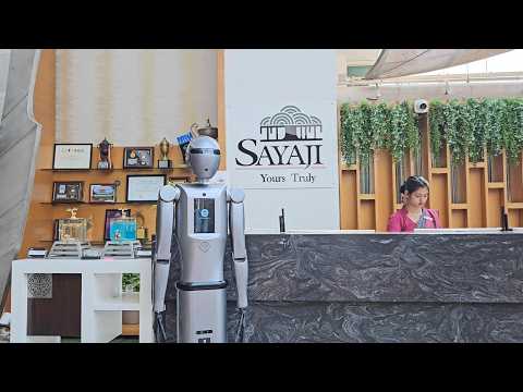 Spaceo M1 at Hotel Sayaji Pune | AI Hotel Assistant Humanoid Robot | Muks Robotics