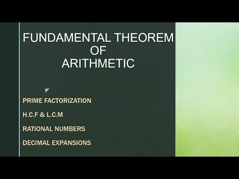 Fundamental Theorem of Arithmetic - Telugu