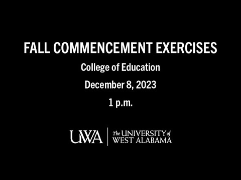 UWA Fall 2023 Commencement - College of Education