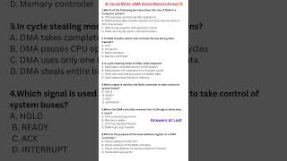 Top DMA MCQs for UGC NET, GATE, BCA, BTech#DMA #ComputerArchitecture#UGCNETCS #GATECS#ugcnet#coa