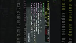 What are Lists in Python in HINDI SHORTS #python #learnpython #pythoninhindi #pythoninurdu