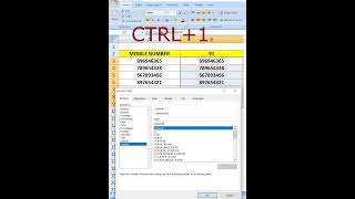 ADD 91 before mobile numbers in excel #excel #office#excel tricks