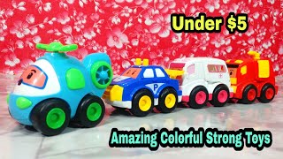 Amazing 4 Color Toys Unboxing , Helicopter , Police Car , Ambulance, Fireworks Car