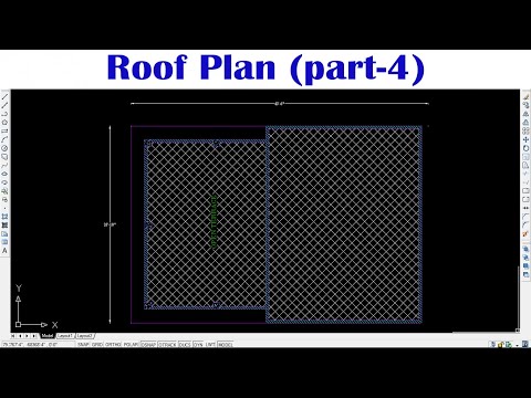 How to Create a Roof Plan in AutoCAD. For Beginners  - Part 4