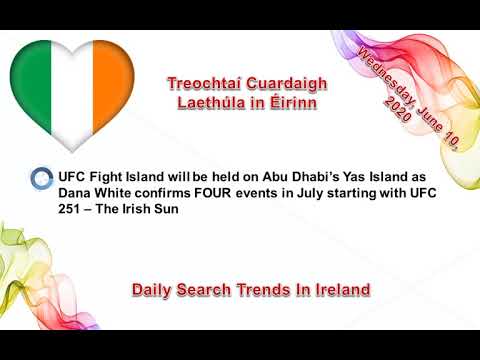 Treochtaí Cuardaigh Laethúla in Éirinn 10-06-2020