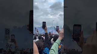 Inter fans welcome bus for champions league semi-final #interfans