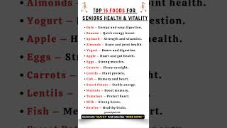 15 Healthy Foods Every Older Adult Should Eat Daily for Strength & Energy