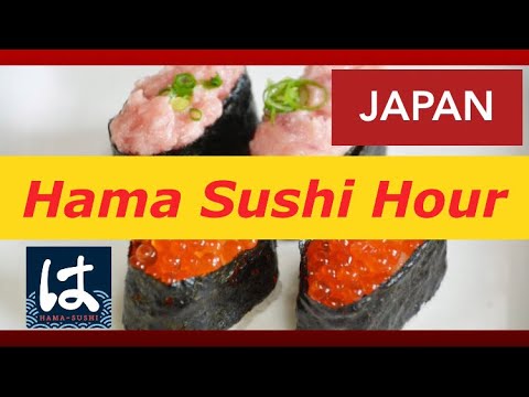 Sushi Hour in Japan at Hamasushi (Hamasushi) Conveyor Belt