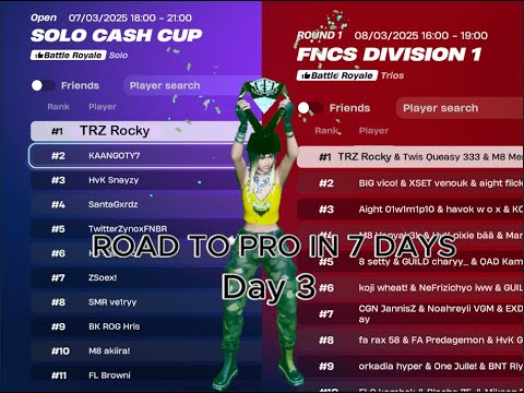 Road To Pro In 7 Days (Day 3)