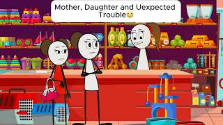 Mother, Daughter and Unexpected Trouble🙄@emfandango #viralvideo #foryou #animation #id#job#fyp#usa