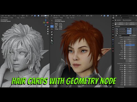 Hair Cards with Geometry Node