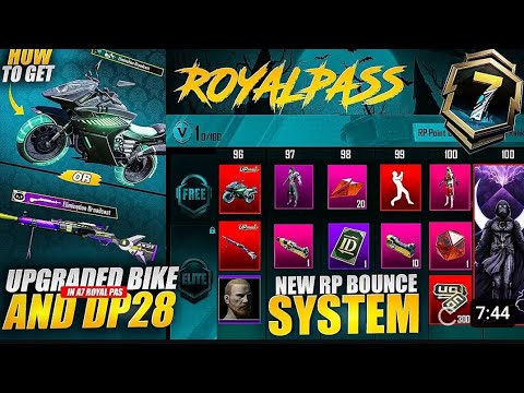 BIG CHANGE IN A7 ROYAL PASS || FREE UPGRADEABLE DP 28 SKIN AND BIKE SKIN 🥵👍