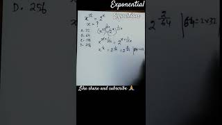 can you solve this exponential problem 🤔  #fastmathtricks #oneminutemath #mathstricks