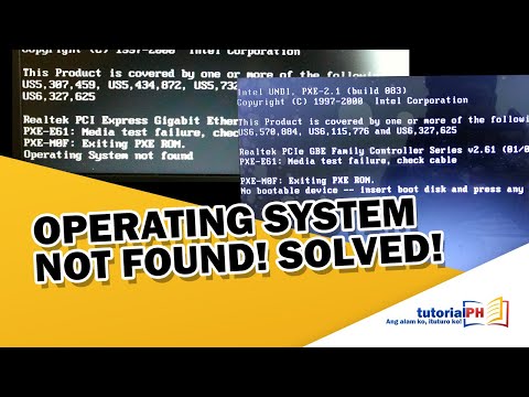 Operating System Not Found - HDD Repair | Pinoy Tutorial