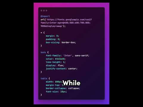 Modern Table | Project 02 | HTML & CSS