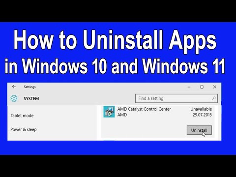 How to uninstall an app in windows 10 and windows 11 