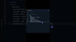 🥰😵Amazing Spinner By using HTML and CSS - Dev Ziaul #shorts