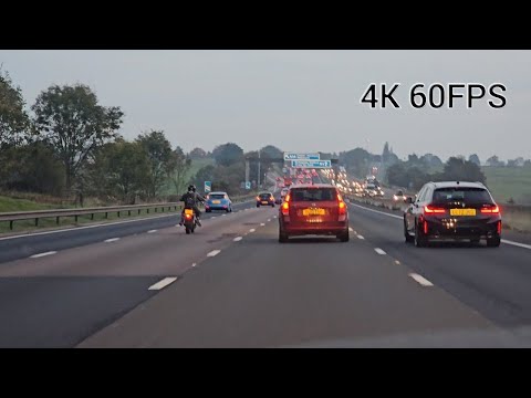 Stunning Evening Drive on the Motorway/Highway | 4K60FPS