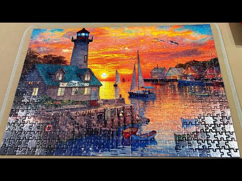 Lighthouse at Sunset - 500 piece jigsaw - Timelapse