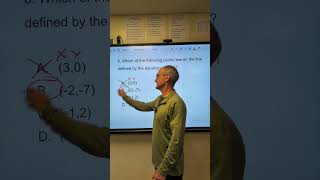 ASVAB Math Which Point Lays on the Line #asvab #math