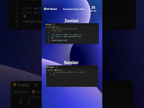 Converting an Object to an Array( long vs short way) JavaScript tips and tricks Part_18