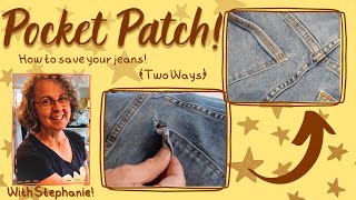 How to Patch Ripped Jeans Pocket! (Two Ways)