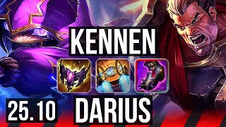 KENNEN vs DARIUS (TOP) | 13/2/6, Godlike, 42k DMG | EUW Master | 25.10