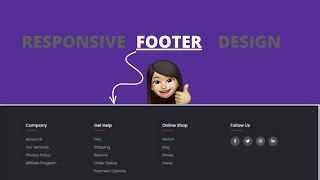 Responsive Footer Design using HTML & CSS ||Design with Ite
