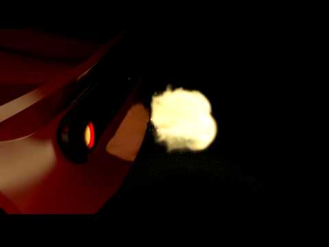 Blender car backfire test