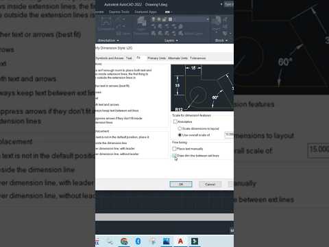 Draw dim line between ext lines #autocad #shorts