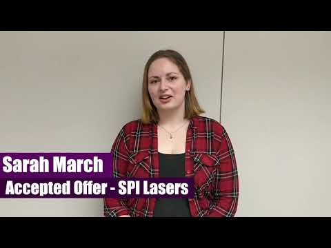 Sarah March - Placement at SPI Lasers