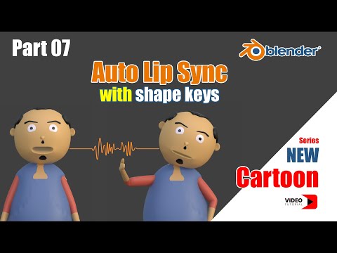 New cartoon series | Auto Lip Sync with shape keys - Part 07 in Blender 4.2 | اردو / हिंदी