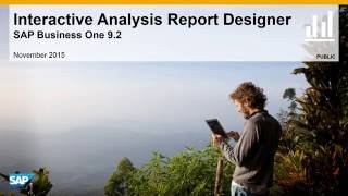 SAP Business One 9.2 Demo - Interactive Analysis Report Designer