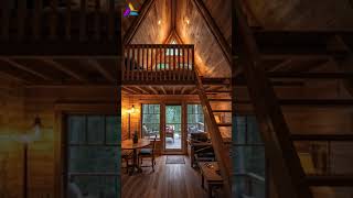 Cozy Forest Living: Inside a Modern A-Frame Cabin 🪵✨ Tiny House Dream