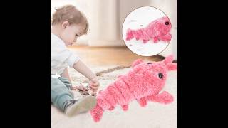 Pet Toys Electric Jumping Shrimp USB Charging Simulation Lobster Funny Cat Plush Pets Toy