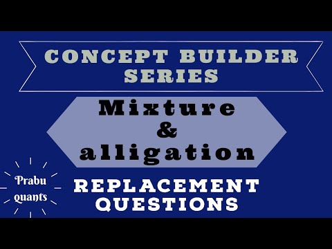 MIXTURE & ALLIGATION REPLACEMENT QUESTIONS- CONCEPT BUILDER SERIES