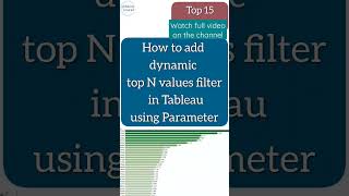 Learn how to create a parameter in Tableau and link with top n filter. Watch full video on Channel!