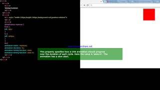 animation timing function property in css