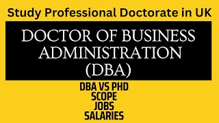 Doctorate of Business Administration | Doctor of Business Administration in UK | DBA