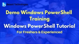 Demo Windows PowerShell Training  | Windows PowerShell  Tutorial For Beginners