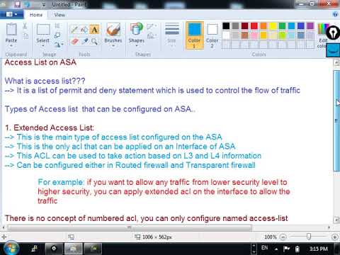 Access List in ASA Firewall