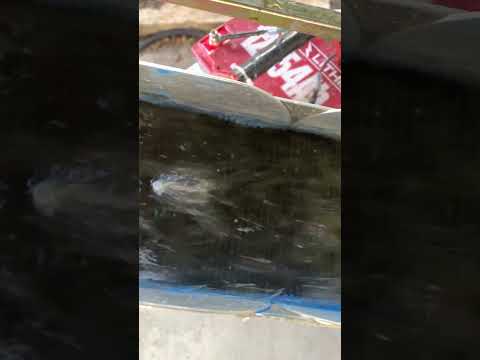 Clean up sluice working away.